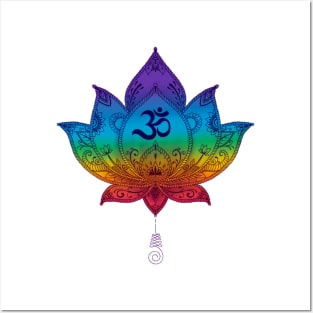 Chakra lotus flower Posters and Art